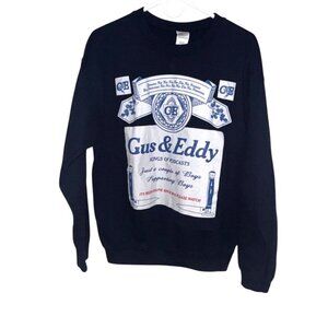 Gus & Eddy Podcast Sweatshirt Navy Blue Gildan Heavy Blend Medium